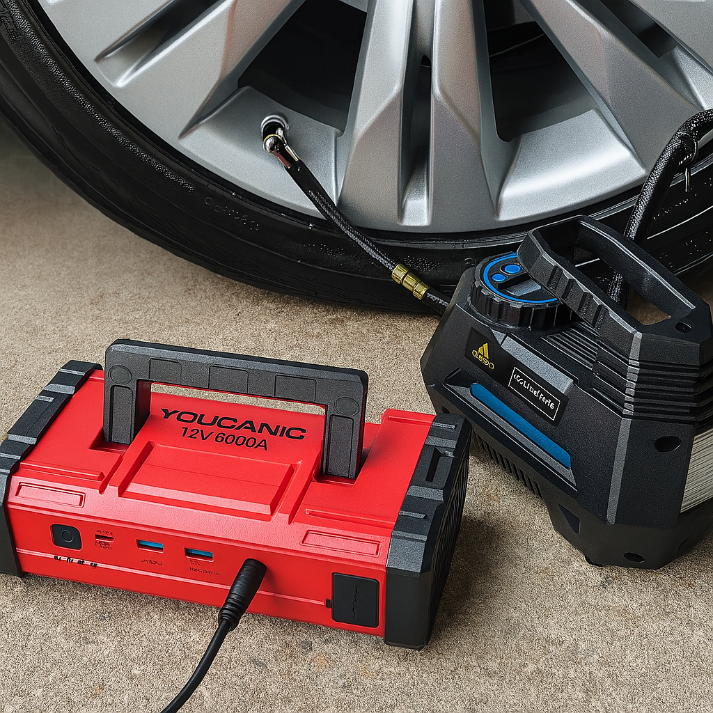 YOUCANIC Pro 6000A Jump Starter - Powerful Car/Motorcycle Battery Booster, Power Bank, & Smart Safety Features