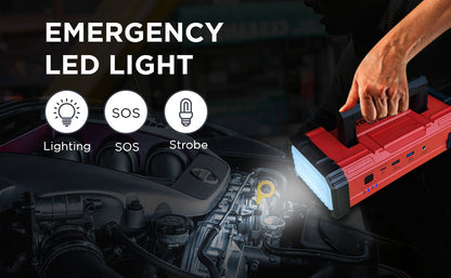 YOUCANIC Pro 6000A Jump Starter - Powerful Car/Motorcycle Battery Booster, Power Bank, & Smart Safety Features